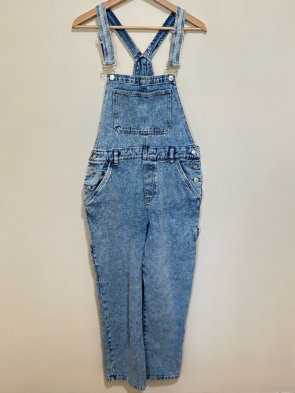 Refuge Denim Overalls Blue Womens Size M
